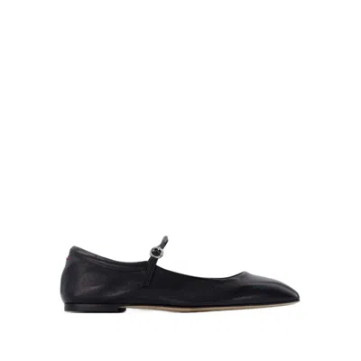 Aeyde Uma Leather Mary Jane Ballet Flats In Black