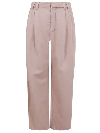 Brunello Cucinelli Straight Leg Trousers In Pink