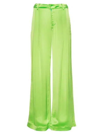 Retroféte Pauletta Tailored Trousers In Lime Punch