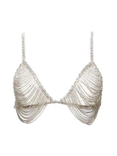 Retroféte Jetta Chain Bra In White