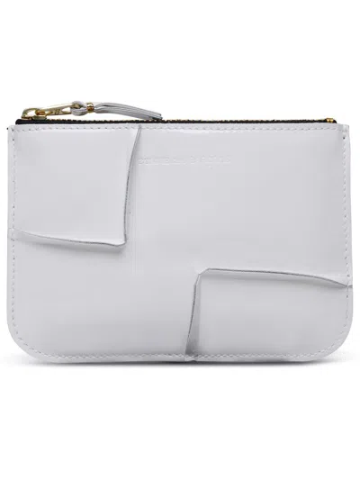 Comme Des Garçons Wallet Cdg Reversed Hem Serie Zipped Wallet In White