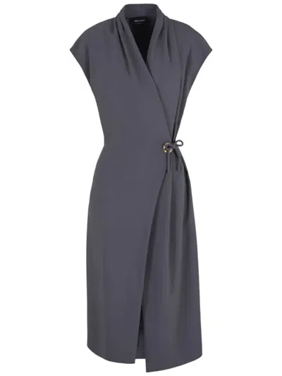 Giorgio Armani Sleeveless Long Dress Clothing In Grey
