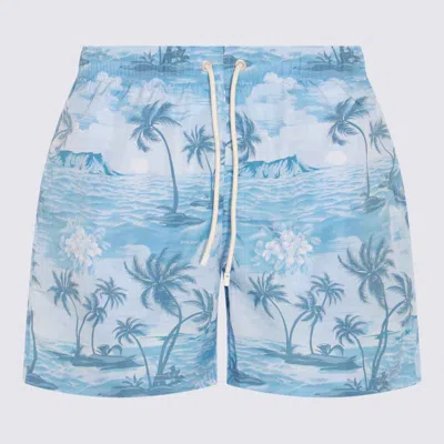 Palm Angels Light Blue Beachwear In 蓝色