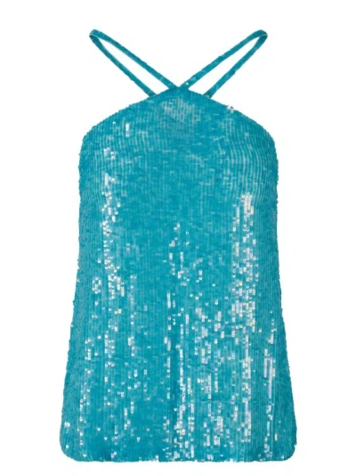P.a.r.o.s.h Sequins Blouse In Blue