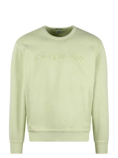 C.p. Company Light Fleece Sweatshirt In Green