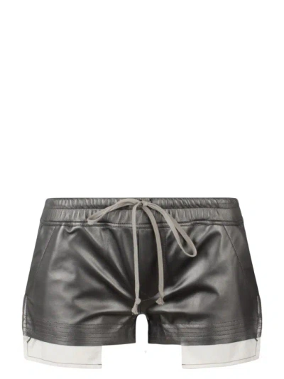 Rick Owens Fog Boxers Shorts In Metallic