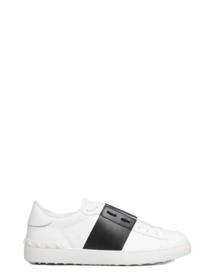 Valentino Garavani Open Calfskin Sneaker In White