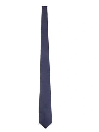 Tagliatore Satin Tie In Blue