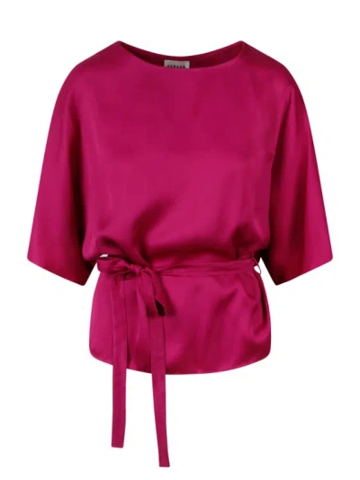 P.a.r.o.s.h Belted Blouse In Fuxia