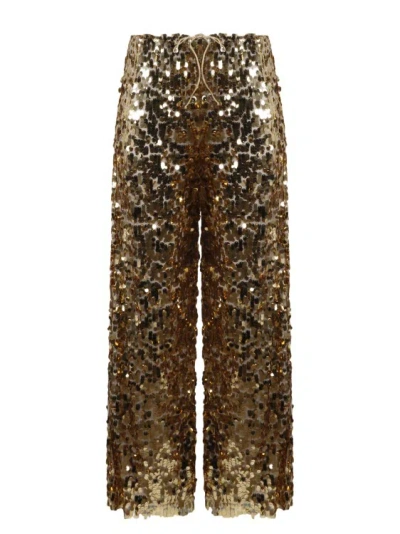Oseree Night Sequins Trousers In Metallic