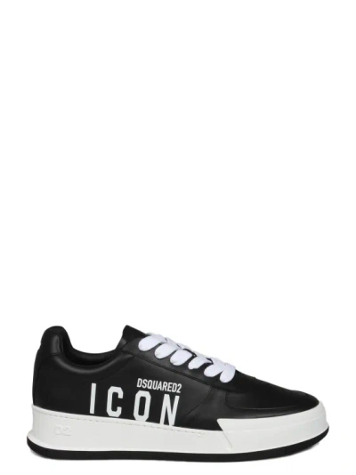 Dsquared2 Canadian Lace-up Low Top Trainers In Black