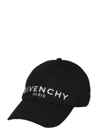 Givenchy Paris Embroidered Cap In Black