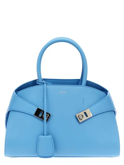 Ferragamo Hug S Handbag In Light Blue