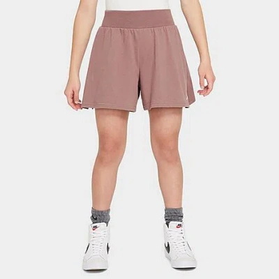 Nike Sportswear Big Kids' (girls') Shorts In Smokey Mauve/platinum Violet