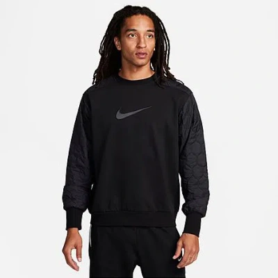 Nike Men's Standard Issue Basketball Crew-neck Sweatshirt In Black/anthracite