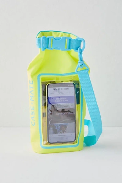 Case-mate Waterproof Phone Dry Bag In Lime/blue At Urban Outfitters