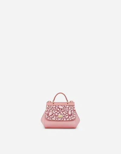 Dolce & Gabbana Borsa A Mano Sicily Mini In Rosa