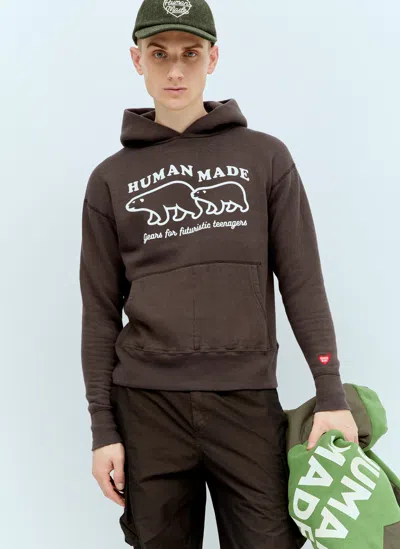 Human Made Tsuriami Hooded Sweatshirt In Brown