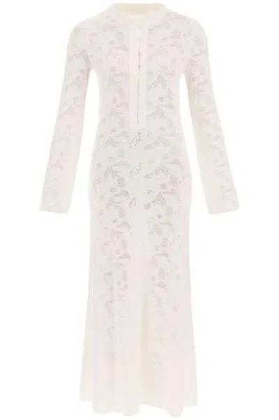 Chloé Pointelle Knit Dress Iconic Milk In White