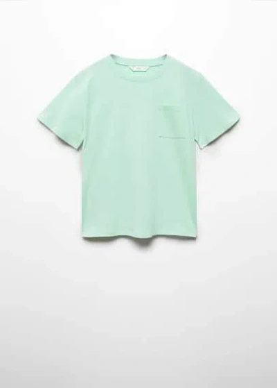 Mango Kids' Essential Cotton-blend T-shirt Pastel Green