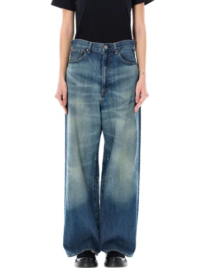 Junya Watanabe Wide Jeans In Indigo