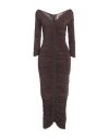 N°21 Woman Midi Dress Black Size 6 Mohair Wool, Polyamide, Wool In Brown