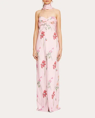 Isla And White Women's Gaelle Strapless Maxi Dress In Pink