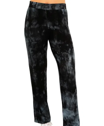 French Kyss Marble Wash Lounge Pant In Storm In Black