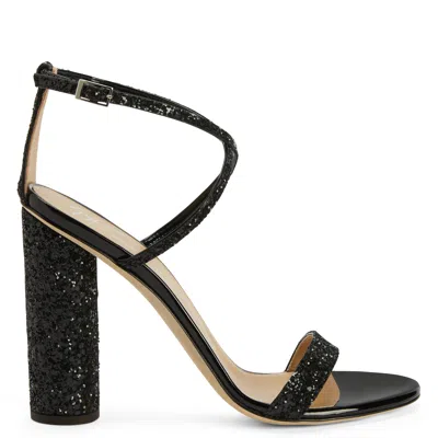 Giuseppe Zanotti Tara Glitter Sandals In Black