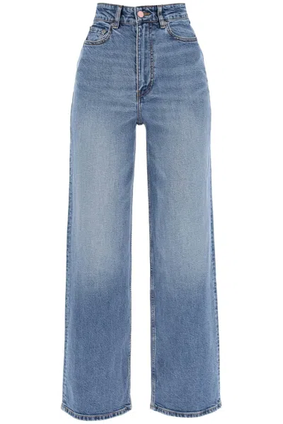 Ganni Andi High-rise Wide-leg Jeans In Blue