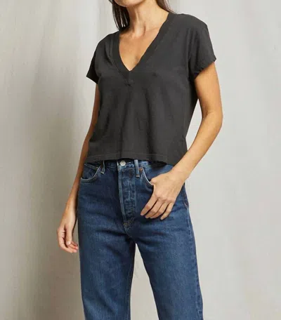 Perfectwhitetee Alanis Recycled V-neck Tee In Vin. Black