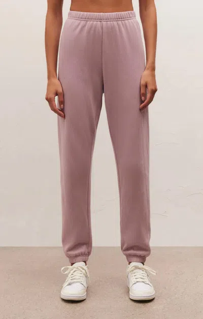 Z Supply Classic Gym Jogger In Shadow Mauve In Pink