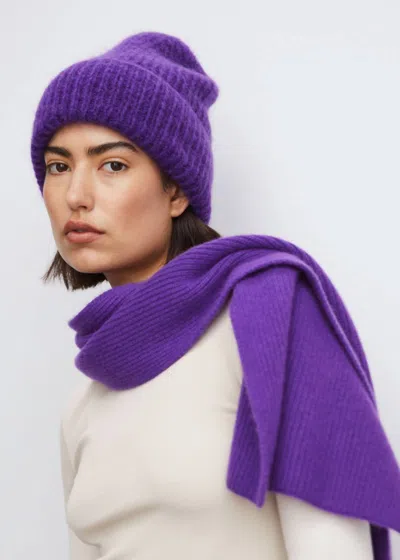 Frnch Izel Wool-blend Scarf In Purple