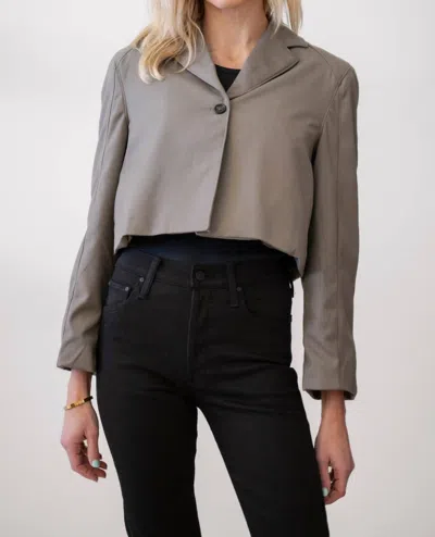 Moon River Cropped Jacket In Grey