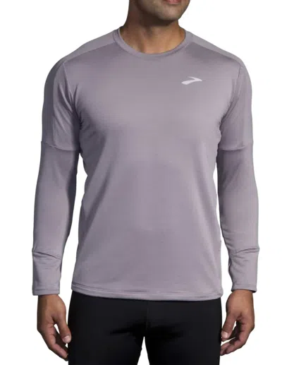 Brooks Notch Thermal Long Sleeve 2.0 Top In Frosted Lead In Purple