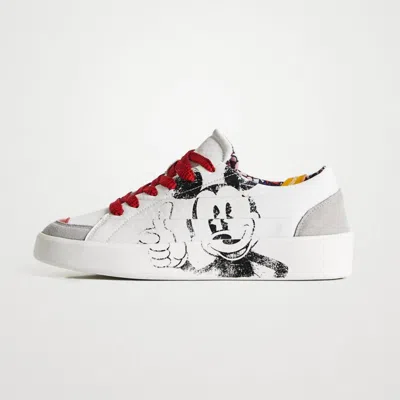 Desigual Fancy Mickey Sneaker In White
