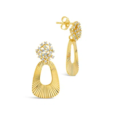 Sterling Forever Ariana Cz Statement Drop Earrings In Gold