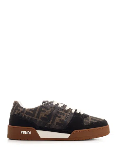 Fendi Match Sneakers In Nero/tab/bianco