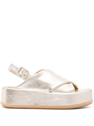 Paloma Barceló Basima Metallic Sandals In White