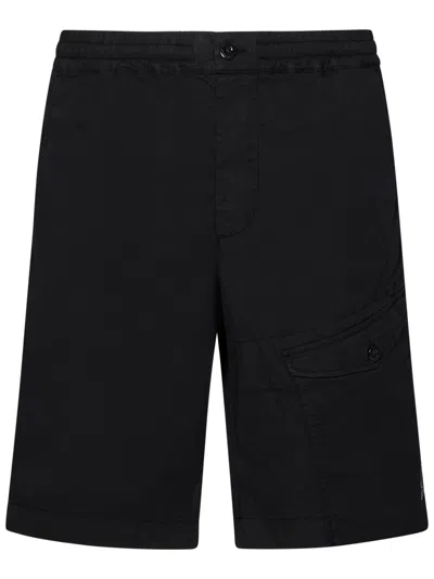 C.p. Company Waterproof Cotton Shorts In Blue