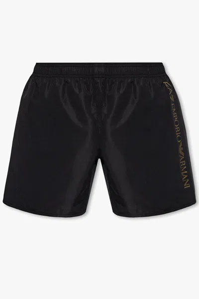 Ea7 Swim Shorts With Logo In Black 2