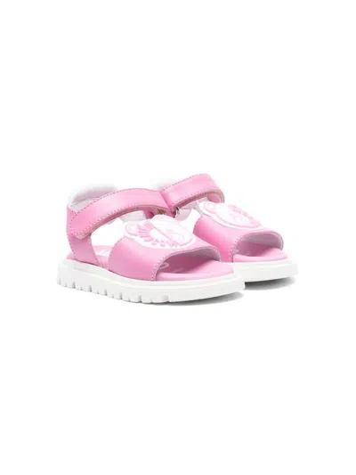 Moschino Kids' Teddy Bear-motif Sandals In Pink