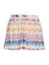Missoni Zig-zag Knit Shorts In Multicolor White