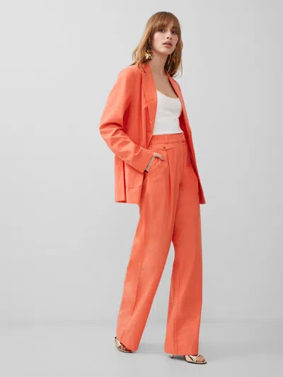 French Connection Alania City Trousers Coral In Orange