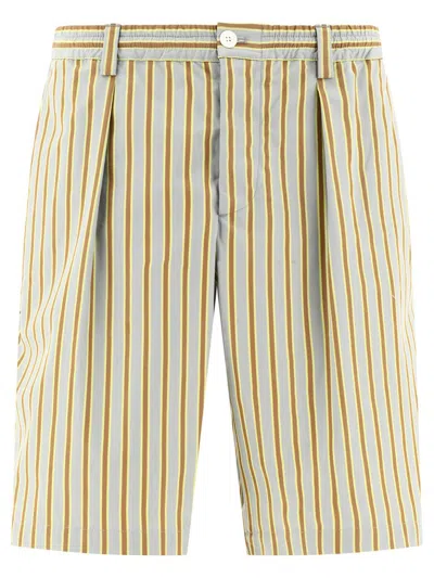 Marni Striped Bermuda Shorts In Multi