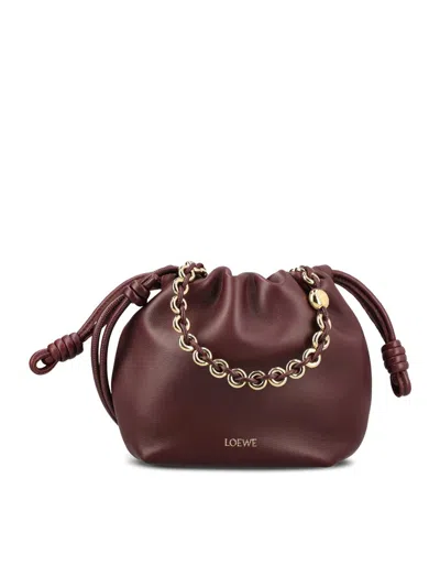 Loewe Flamenco Napa Leather Crossbody Bag In Red