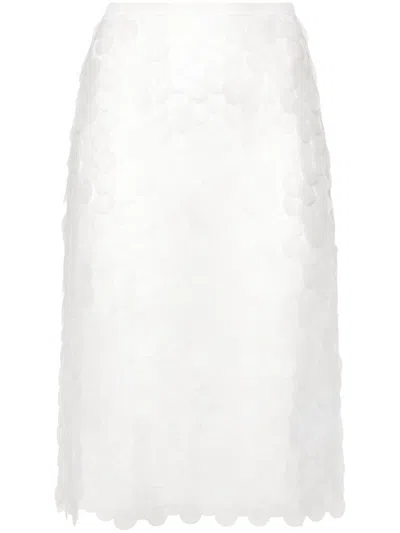 16arlington Delta Sheer Sequined Skirt In White