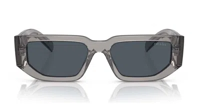 Prada Eyewear Rectangular Frame Sunglasses In Transparent