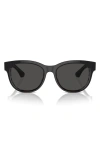 Burberry 54mm Round Sunglasses In Black Dark Grey