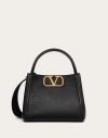 Valentino Garavani Garavani Alltime Medium Handbag In Grainy Calfskin Woman Black Uni In Neutral